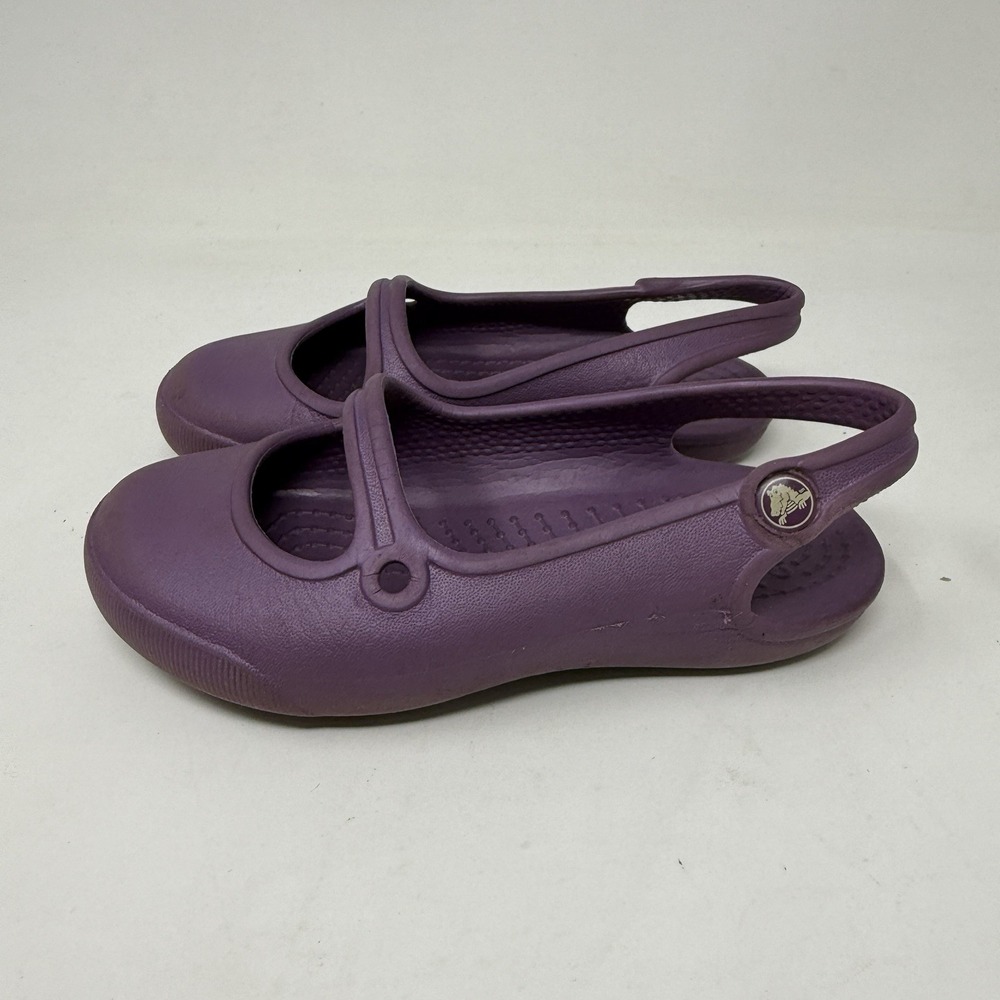 Crocs Gabby Slingback Mary Jane Shoes Size C9 Purple Girls Toddler Slip On